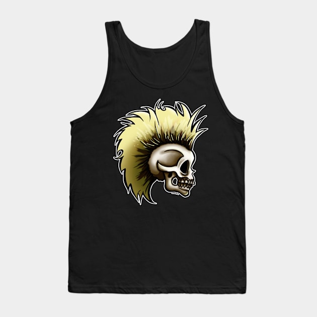 Punk Skull (Bleach Blonde Version) Tank Top by Jan Grackle